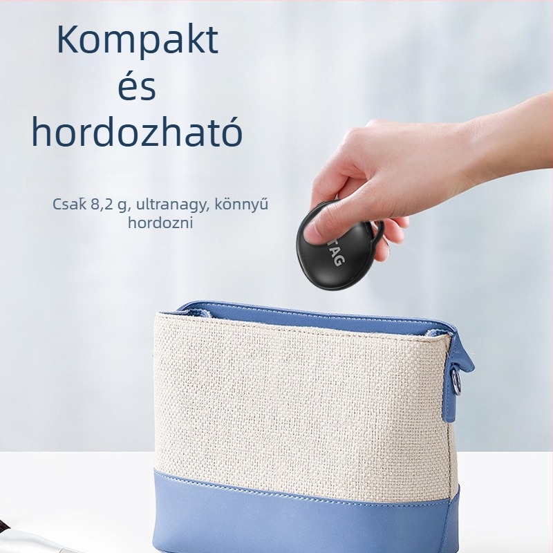 Okos háziállat nyomkövető, modell F6; Bluetooth interfész, iOS-kompatibilitás, 210mAh CR2032-elem, vízálló