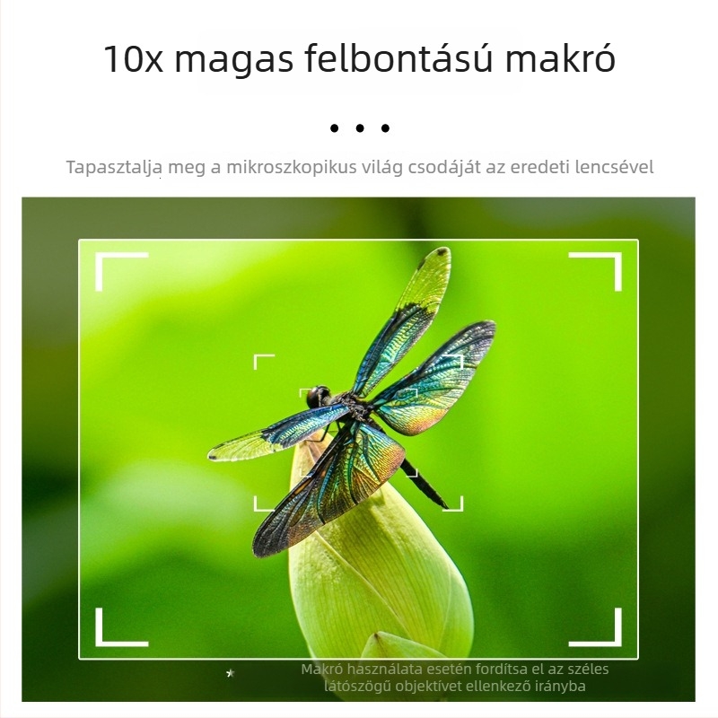 Sonyhoz készült 2-in-1 széles-makro objektív ZV1/RX100M7 és Canon G7X sorozathoz, 18 mm-es fókusztáv, 0,75x széles látószög, 58 mm-es szűrő, Sony bajonett
