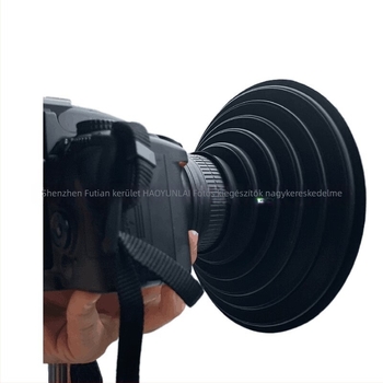 Szilikon matt objektív árnyékoló 50–70 mm-es objektívekhez