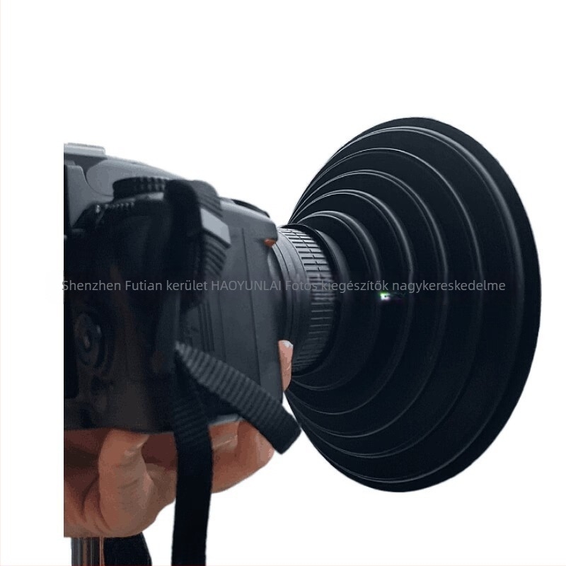 Szilikon matt objektív árnyékoló 50–70 mm-es objektívekhez