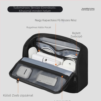 Függő tárolótáska — kocka alakú nejlon szervező utazáshoz és mindennapi használathoz (többfunkciós, modern letisztult stílus)