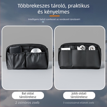 Kábelek és akkumulátorok tárolására szolgáló digitális táska, kézben tartható utazótáska, többfunkciós elektronikai tok
