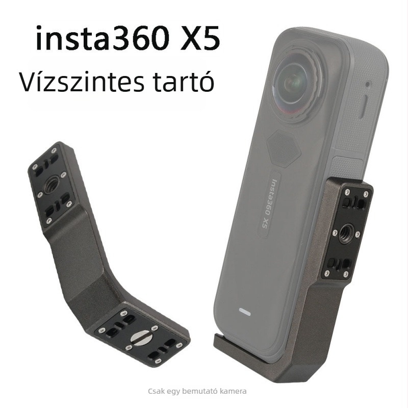 Insta360 X5 vízszintes és függőleges felvételi tartó, mágneses gyorskioldó ACE interfész, kompatibilis Insta360 X5/X4/X3, Anyag: Ppa