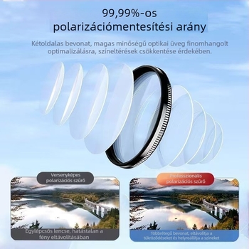 Állítható CPL polárszűrő mobiltelefonos és tájfotózáshoz ND-szűrővel, univerzális kompatibilitás