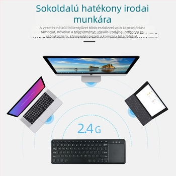 Vezeték nélküli ultra vékony billentyűzet 78 billentyűvel, 2.4G kapcsolat, X-keret billentyűtechnológia, ABS anyag