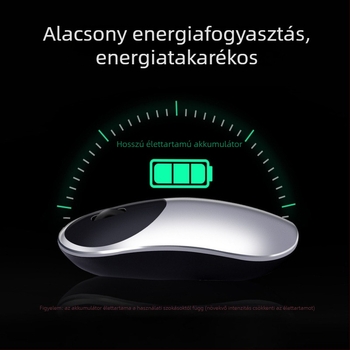 Kétmódos vezeték nélküli egér, halk Bluetooth számítógépes egér, modell 2103300