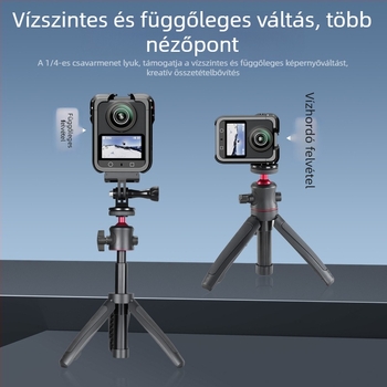 DJI Osmo 360 panoráma kamera védőkeret – fémből készült konstrukció, objektívvédő sapkával