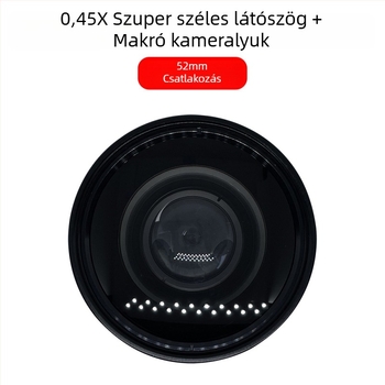 Kétfunkciós ultraszéles-látószögű makro objektív fix fókuszú, kamerahoz – 18 mm, f/2.0, szűrőátmérő 52 mm, modell JV-CL52