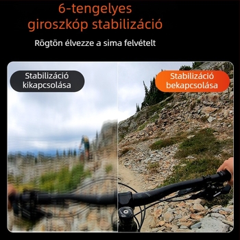 4K vízálló akciókamera dupla kijelzős, WiFi, 128GB tárhely