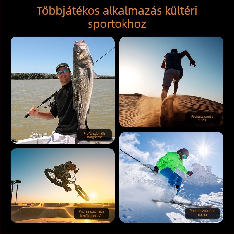 HY-X9 360° panorámás akciókamera motorkerékpárhoz, 30 MP, TF kártya tárhely, 2.0 LCD display, 4 óra akkumulátor-élettartam, ABS ház, képstabilizálás