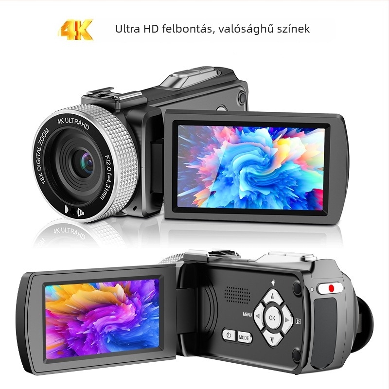 Kültéri DV kamera 4K HD felbontással, távirányítóval és időzítővel, kézben tartható