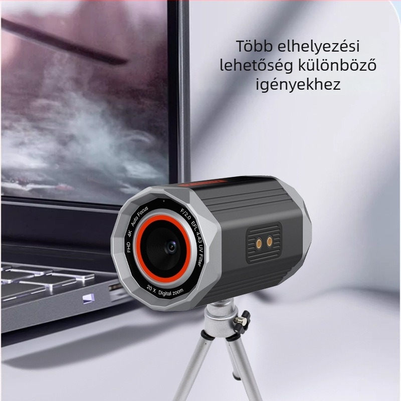 4K élő közvetítőkamera CMOS 48MP szenzorral, 3840x2160 felbontás, távirányító, éjjellátás