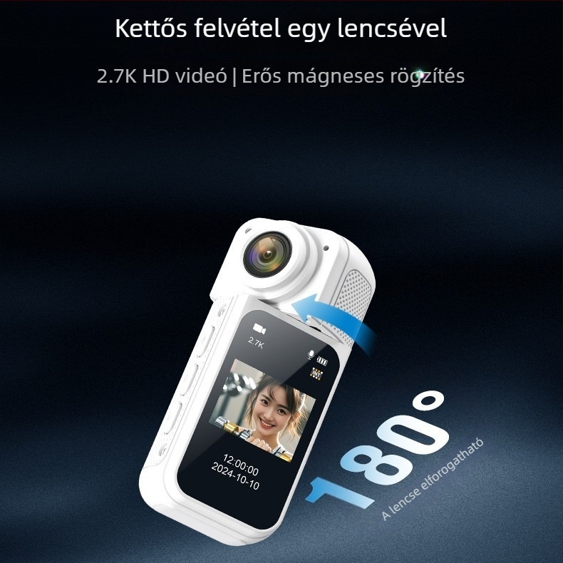 S70 akciókamera kerékpározáshoz és hegymászathoz, 2.7K felvétel, 1,47" LCD, TF-kártya támogatás, 4 órás akkumulátor-üzemidő
