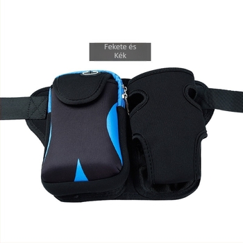 Futó derék táska telefontárolóval, uniszex, kültéri sportokhoz, anyag: diving cloth, bélés: poliészter, tavasz 2025