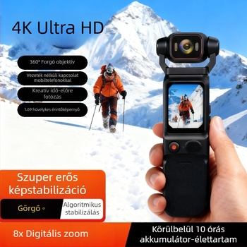 4K akciókamera giroszkópos stabilizációval, Wi‑Fi, 7 órás üzemidő, TF memóriakártya-támogatás