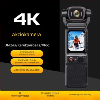 4K akciókamera giroszkópos stabilizációval, Wi‑Fi, 7 órás üzemidő, TF memóriakártya-támogatás