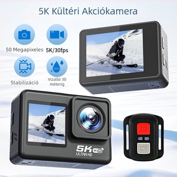 Sisakkamera F303AATR, 24 MP, dupla LCD kijelző, TF-kártya tárolás, műanyag test