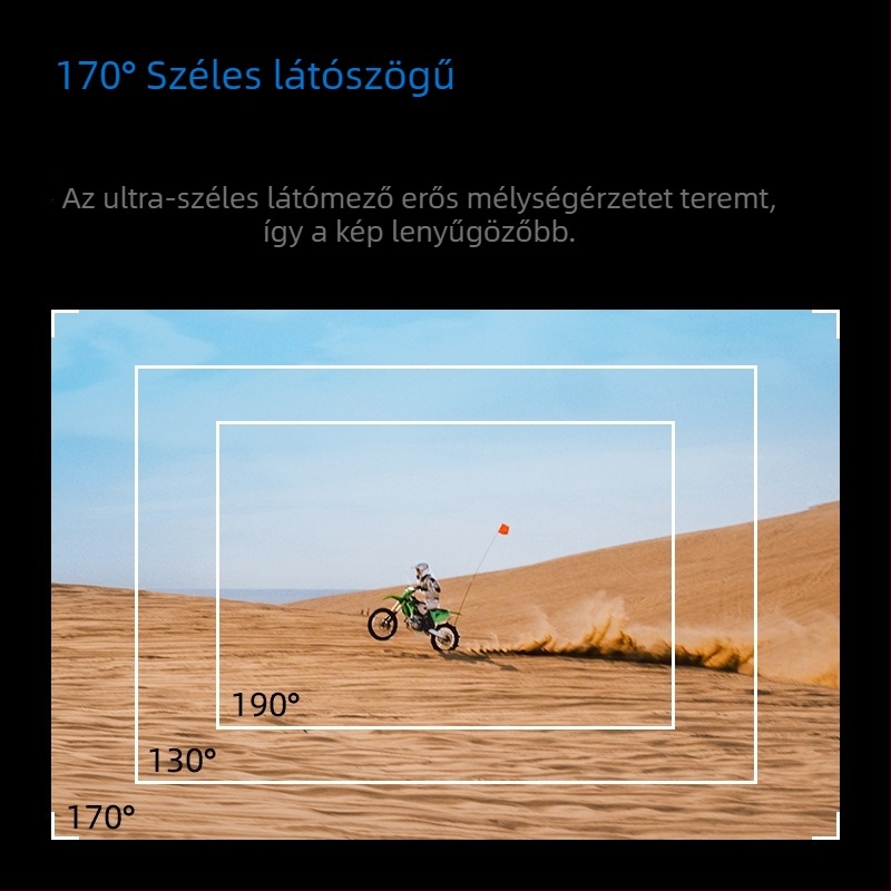 Sisakkamera F303AATR, 24 MP, dupla LCD kijelző, TF-kártya tárolás, műanyag test