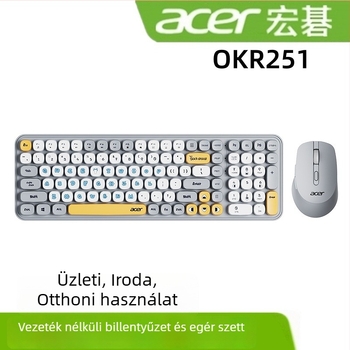 Okr251 Vezeték nélküli billentyűzet és USB egér készlet – 1600dpi, vezeték nélküli billentyűzet, USB egér