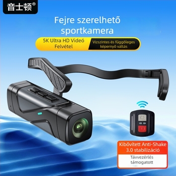 HY-X8 fejre illeszthető akciókamera, 5 órás akkumulátor, TF tárhely, kijelző nélkül, 3000W pixelek