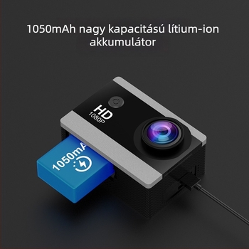 Vízálló kültéri akciókamera I5-358, 16 MP, 2,0 hüvelykes LCD, TF-kártya, 120 perc akkumulátor-üzemidő