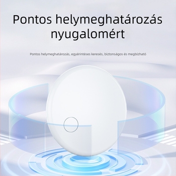 AirTag-kompatibilis nyomkövető F6 – 210 mAh akkumulátor, iOS-kompatibilitás, 9 g súly, ABS anyag