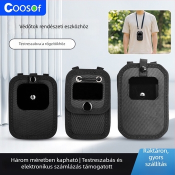 COOSOF BHT1 rendvédelmi testkamera védőtok öv- és nyakpánttal