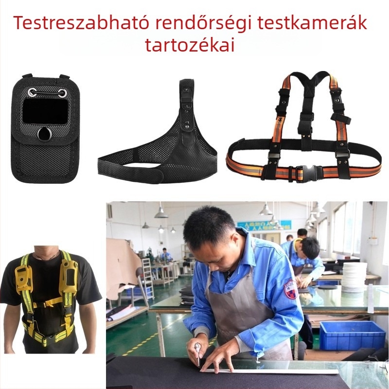 COOSOF BHT1 rendvédelmi testkamera védőtok öv- és nyakpánttal