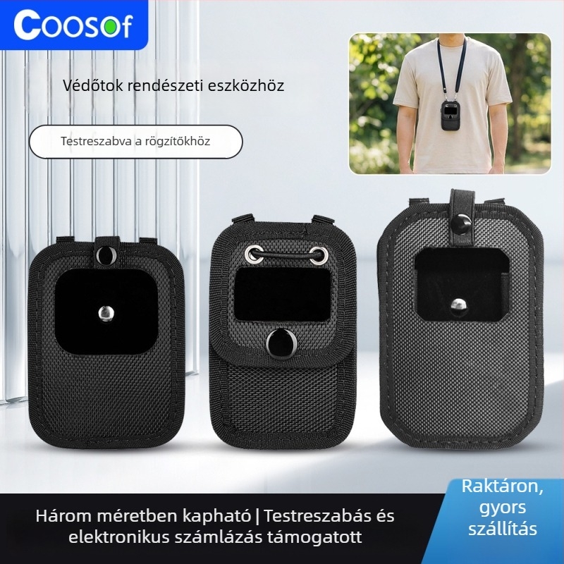 COOSOF BHT1 rendvédelmi testkamera védőtok öv- és nyakpánttal
