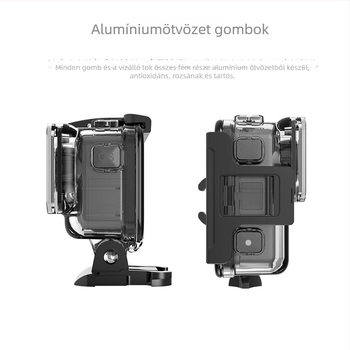 Osmo Action 3 vízálló védőtok, PC tokozás, kompatibilis az Osmo Action 3-mal, tartalmaz alapcsavart, logó nyomtatás OK