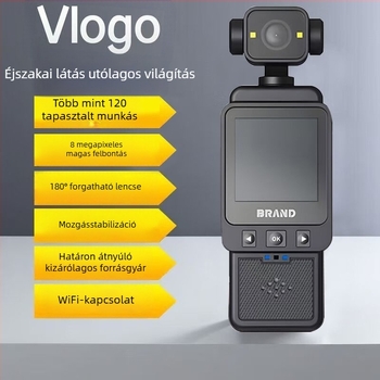 CMOS-szenzoros akciókamera, 1080p videó, LCD kijelző, microSD tárhely, 4 órás akkumulátor-élettartam
