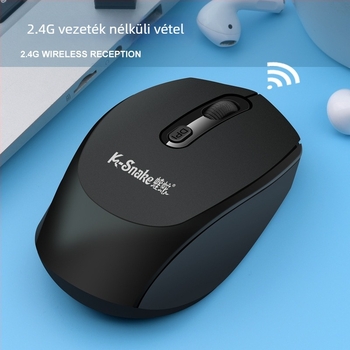 Viper W500 vezeték nélküli optikai egér, 1600 DPI, 3 gomb, 2.4G, Plug-and-Play, ergonómikus