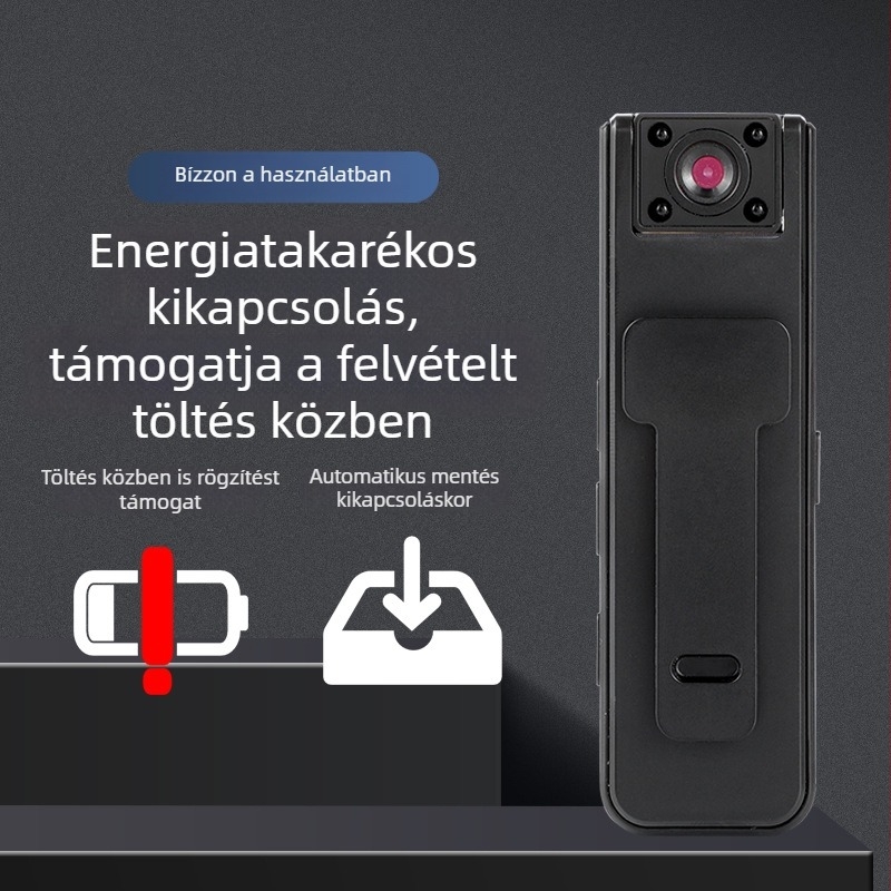 A9 hátklip-kamera: 1080p éjjellátás, 180° forgó objektív, TF-kártya-tárolás
