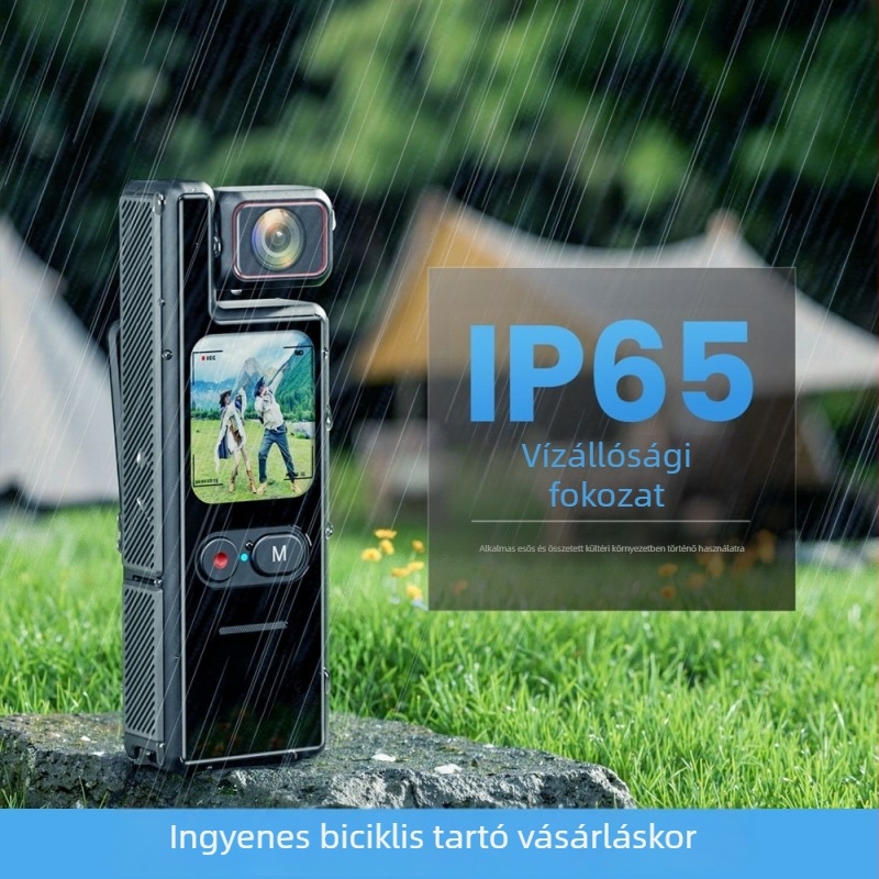 4K Ultra-HD vízálló kézi mozgásrögzítő gyroszkópos stabilizációval, Wi‑Fi, érintőképernyő és forgó objektív