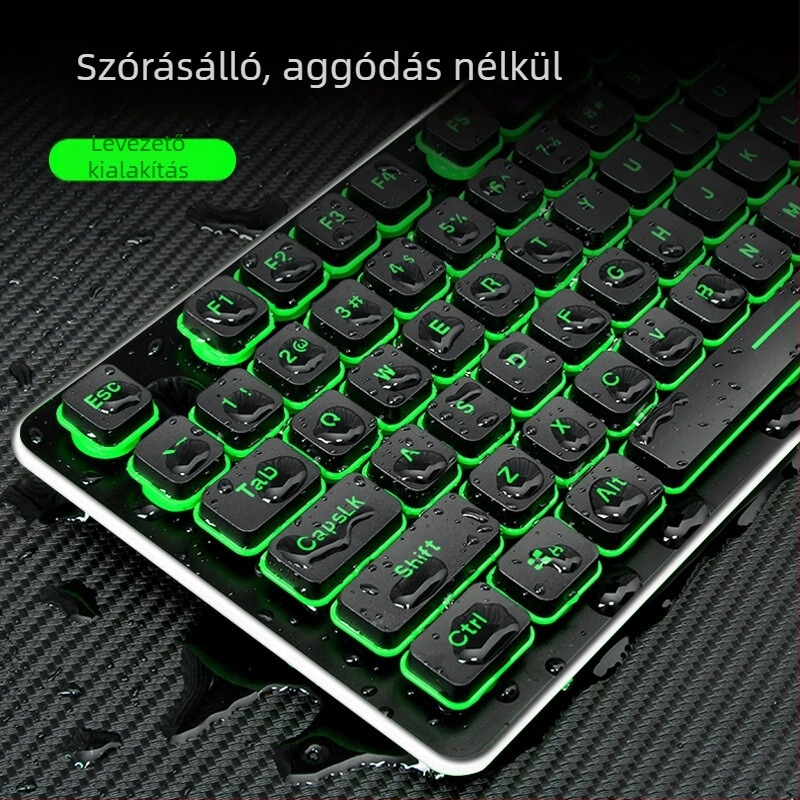 Viper WK500 vezeték nélküli billentyűzet- és egérkészlet háttérvilágítással, USB csatlakozókkal, 1800 DPI, ergonikus kialakítás