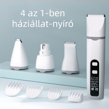 Újratölthető elektromos kutyaápoló készlet, 4 az 1-ben
