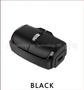 Ujjgyűrűs egér – Két módú 2,4G és Bluetooth, Mini vezeték nélküli egér, 1000dpi, Négyirányú görgő, Újratölthető, Laptop-kompatibilis
