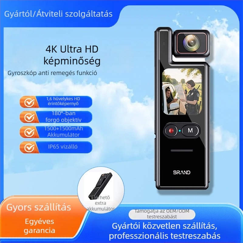 4K Ultra HD vízálló akciókamera giroszkópos stabilizációval, kézben tartható Wi-Fi érintőképernyő és forgó objektív