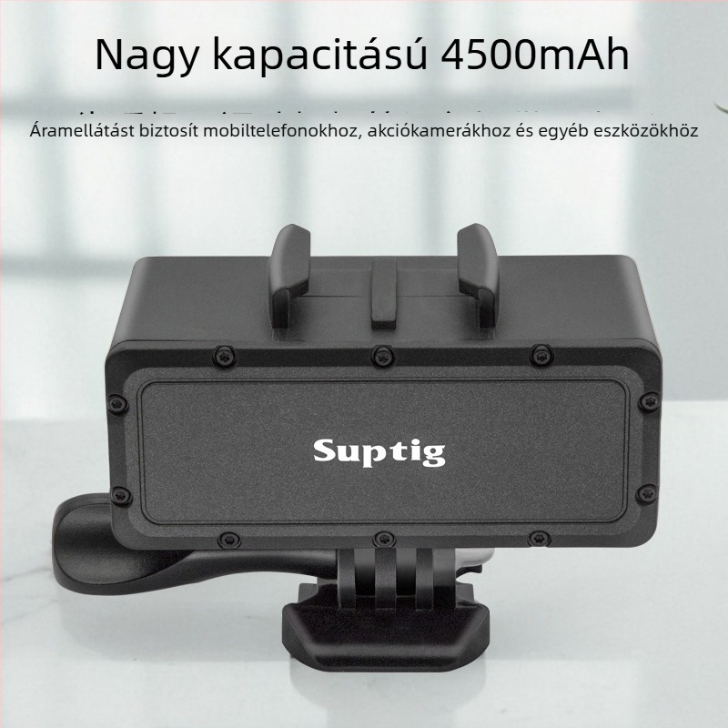 SUPTIG RSX-438 akkumulátortöltő GoPro, DJI, Canon, Sony és okostelefonokhoz – tűzálló ABS+PC anyag