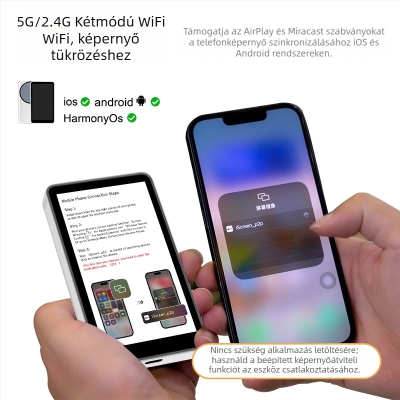 Bluetooth-képes okostelefon-képernyő elválasztó, T1 Selfie modell, ABS anyag, iPad-kompatibilis, maximális teher kevesebb mint 2 kg.