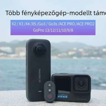 YOCTOP Vlog távirányítós szelfibot Insta360-hoz – Kompatibilis X2/X3/X4/X5 GO3 Ace; Anyag: műanyag