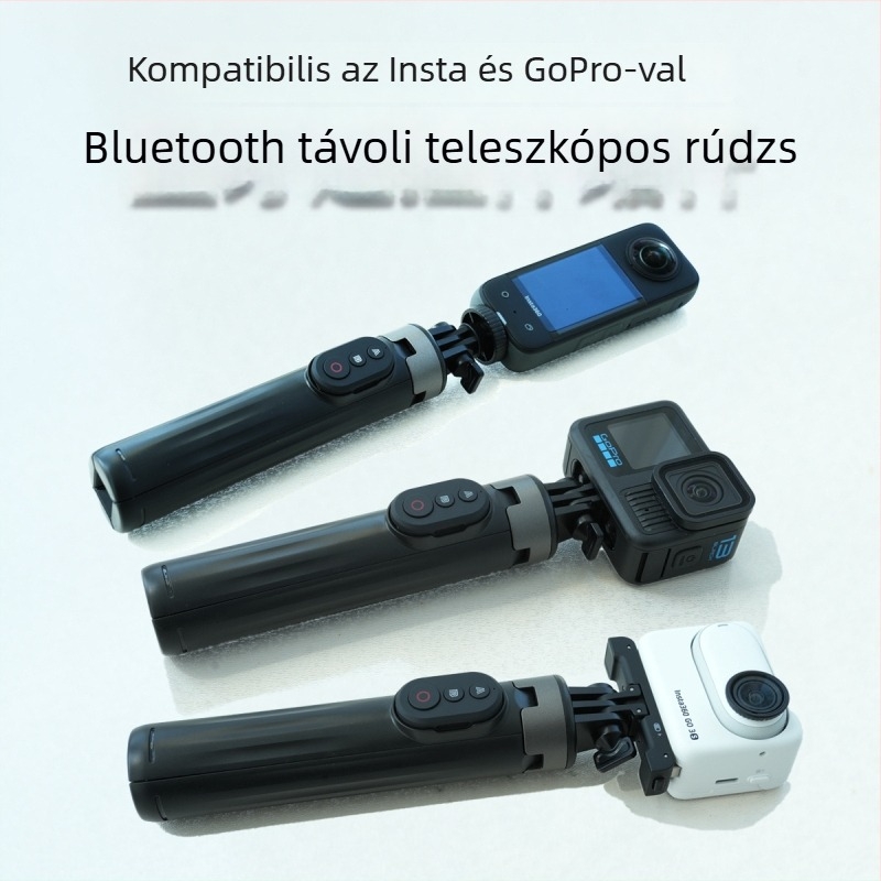 YOCTOP Vlog távirányítós szelfibot Insta360-hoz – Kompatibilis X2/X3/X4/X5 GO3 Ace; Anyag: műanyag