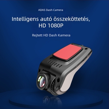 Autóba szánt dash cam, két kamera előre és hátra, GPS navigáció, 1080p, 170° látószög, F1.5 objektív