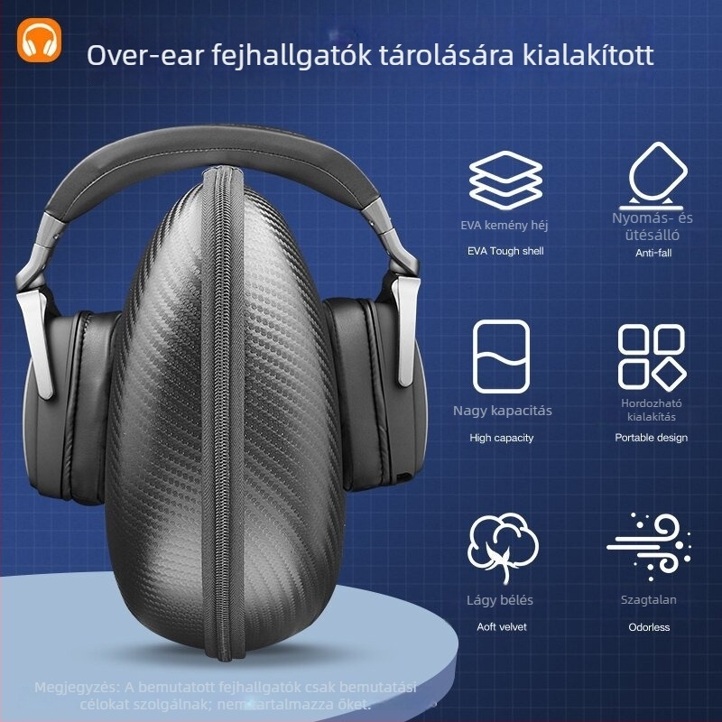 Fejhallgató táska Lt-eb012, EVA anyag, kézben tartható kivitel, rendezés, modern egyszerűség (Lt-eb012 • EVA • kézben tartható kivitel • rendezés • modern egyszerűség)