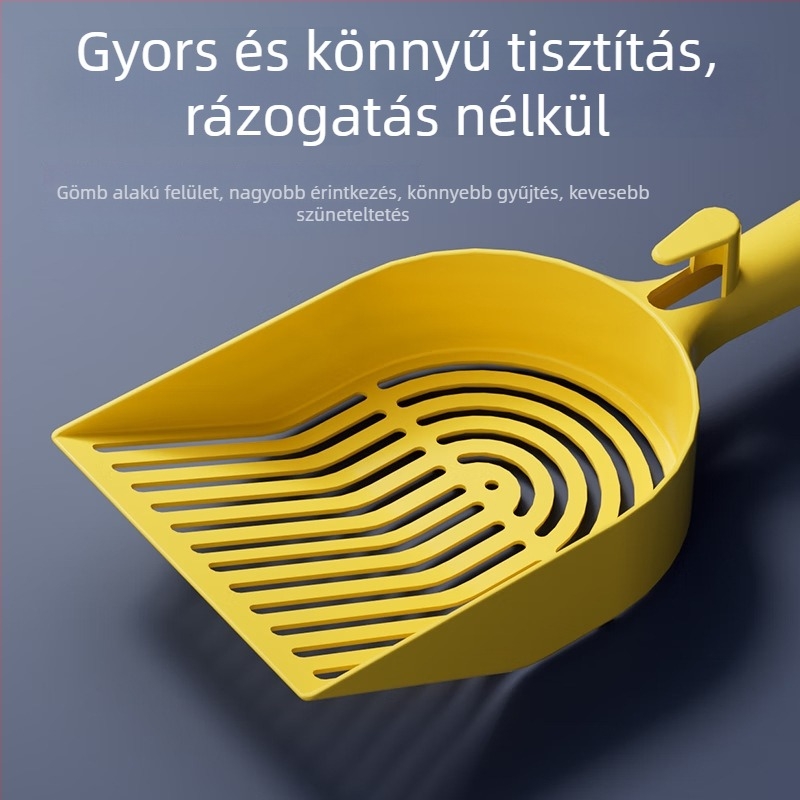 Műanyag macskaalom lapát, fin lyukú, bentonitos homokra, 60 darabos dobozban