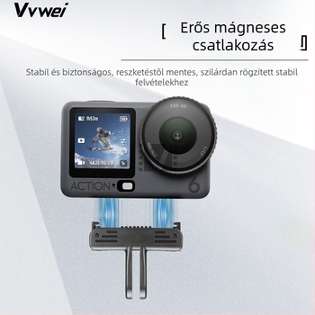 Mágneses gyorskioldó alap adapter DJI Action6 Nano-hoz — Vvwei DP06, műanyag