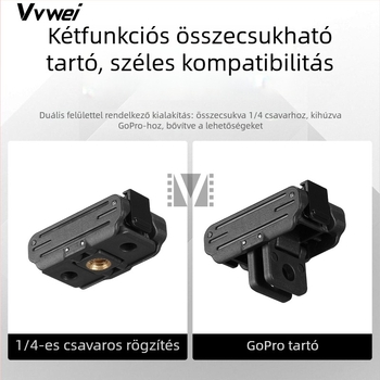 Mágneses gyorskioldó alap adapter DJI Action6 Nano-hoz — Vvwei DP06, műanyag