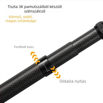 Szénszálas szelfibot Insta360 X5, GoPro, DJI Action számára; 7 részes, ultrakönnyű kialakítás; Modell ST-15020030; Maximális teher 2 kg