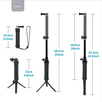 FHX GoProp háromirányú állítható kar GoPro/360/DJI számára — ABS, modell 233, testreszabható logó