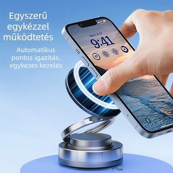 Telefontartó vákuumos szívófelülettel és MagSafe-adszorpcióval autó navigációhoz — hordozható asztali tartó, műanyag, Fire Leopard Industrial